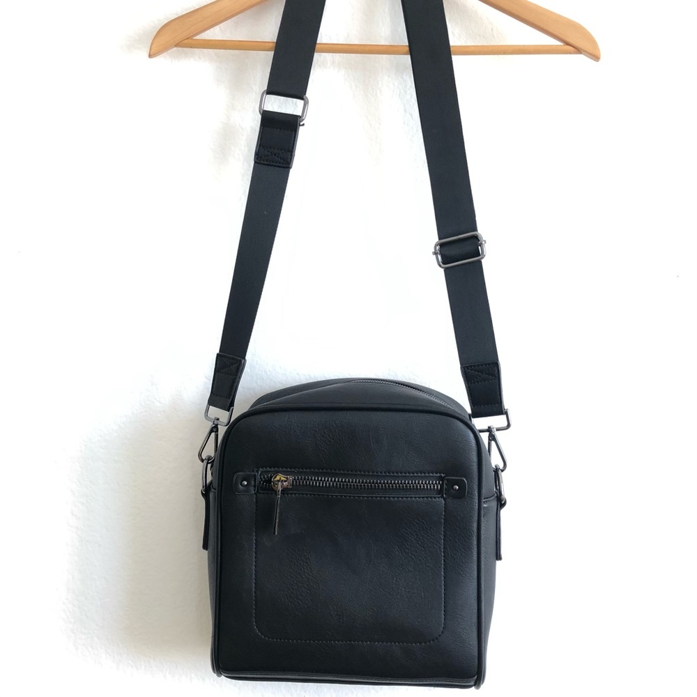 ALDO - Mens / Unisex Vegan Leather Black Crossbody